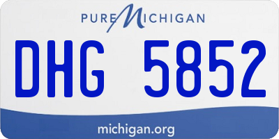 MI license plate DHG5852
