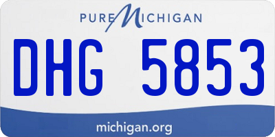 MI license plate DHG5853