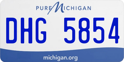MI license plate DHG5854