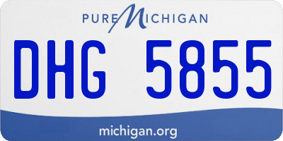 MI license plate DHG5855