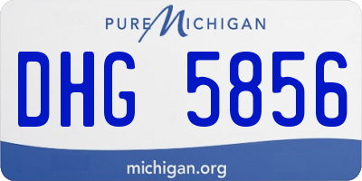 MI license plate DHG5856