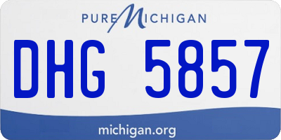 MI license plate DHG5857