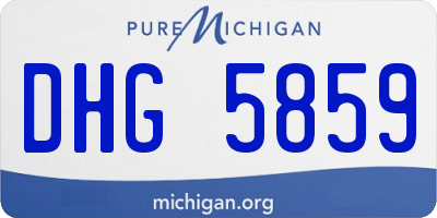 MI license plate DHG5859