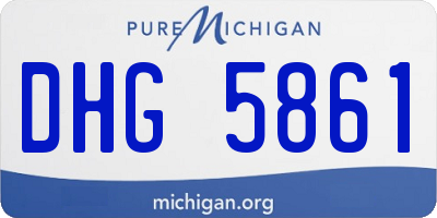 MI license plate DHG5861