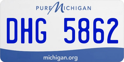 MI license plate DHG5862