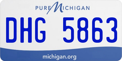 MI license plate DHG5863