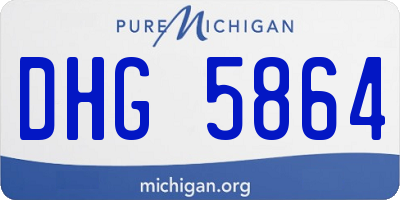 MI license plate DHG5864