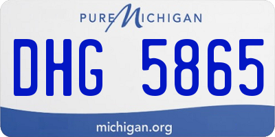 MI license plate DHG5865