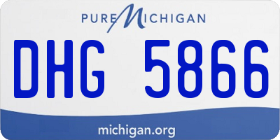 MI license plate DHG5866