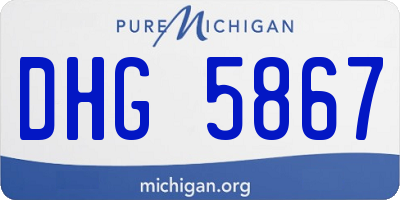 MI license plate DHG5867