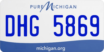MI license plate DHG5869