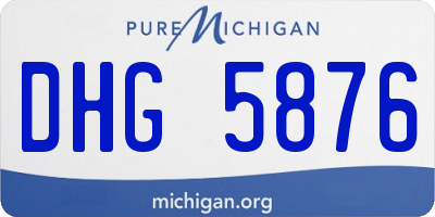 MI license plate DHG5876