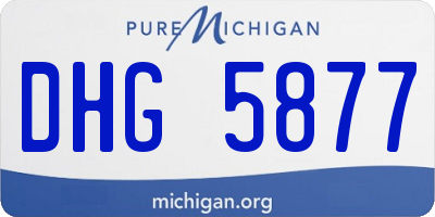 MI license plate DHG5877