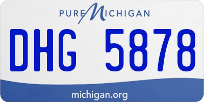 MI license plate DHG5878