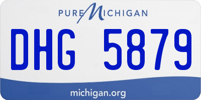 MI license plate DHG5879