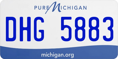 MI license plate DHG5883