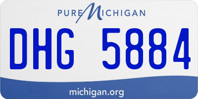 MI license plate DHG5884