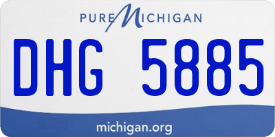 MI license plate DHG5885