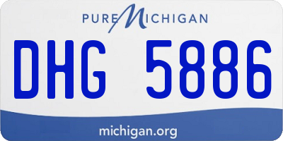 MI license plate DHG5886
