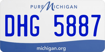 MI license plate DHG5887