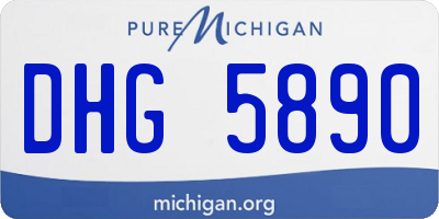 MI license plate DHG5890