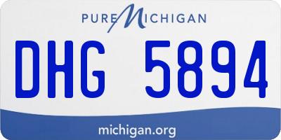 MI license plate DHG5894