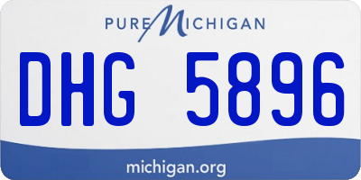 MI license plate DHG5896