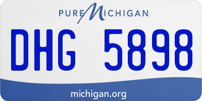 MI license plate DHG5898