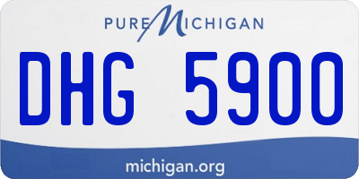 MI license plate DHG5900