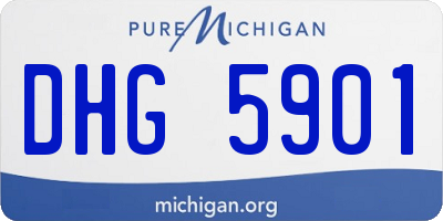 MI license plate DHG5901