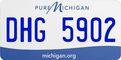 MI license plate DHG5902