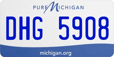 MI license plate DHG5908