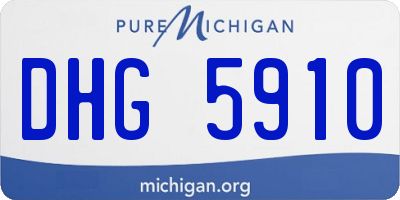 MI license plate DHG5910