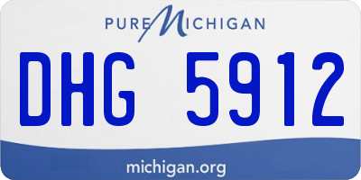 MI license plate DHG5912
