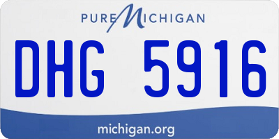 MI license plate DHG5916