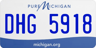 MI license plate DHG5918
