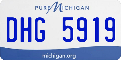MI license plate DHG5919
