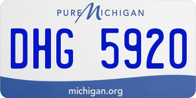 MI license plate DHG5920
