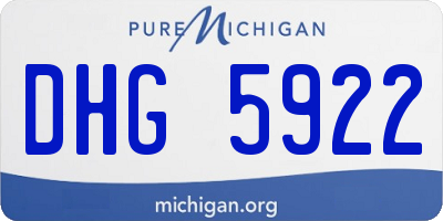 MI license plate DHG5922