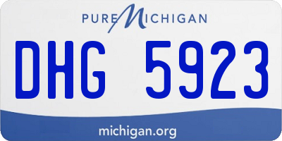 MI license plate DHG5923