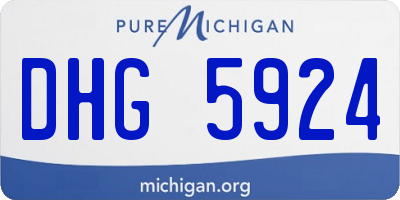 MI license plate DHG5924