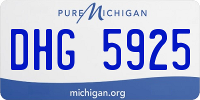 MI license plate DHG5925
