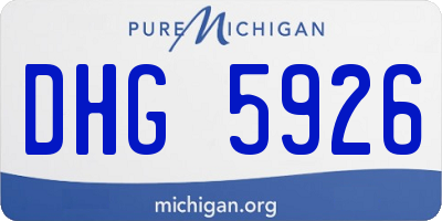 MI license plate DHG5926