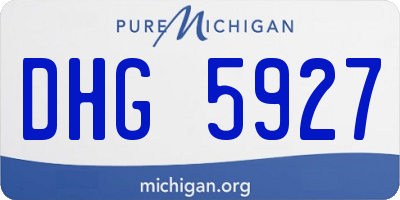 MI license plate DHG5927