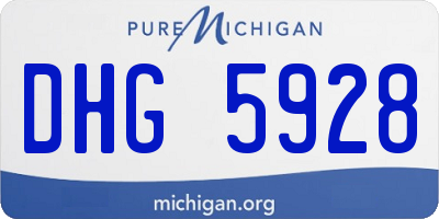 MI license plate DHG5928