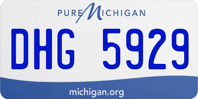 MI license plate DHG5929