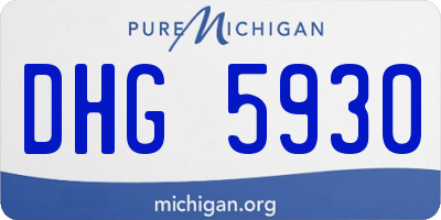 MI license plate DHG5930