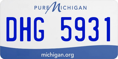 MI license plate DHG5931