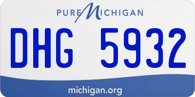MI license plate DHG5932
