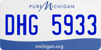 MI license plate DHG5933